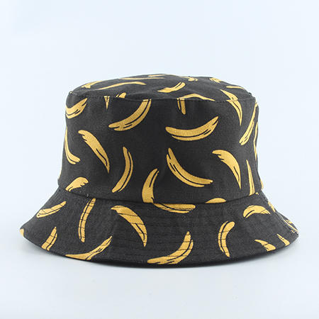 Panama Bucket Hat Men Women Summer Banana Print Bob Hat Hip Hop Gorros Fishing Cap
