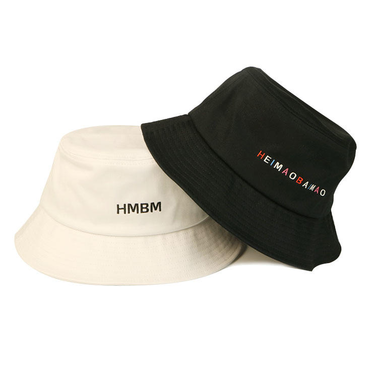 Embroidery Plain Cotton Blank Custom Bucket Hats For Adult
