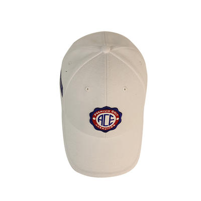 New design custom ribber patch white  cotton  baseball cap
