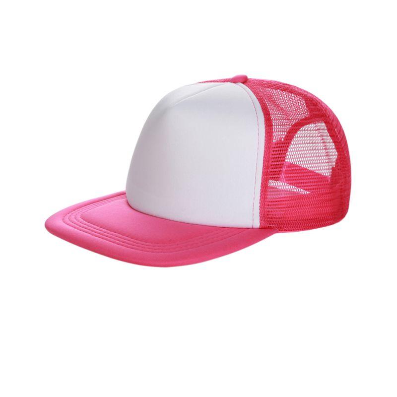Flat Brim Blank Plain Baseball Cap Hip Hop Women Men Mesh Snapback Trucker Hat