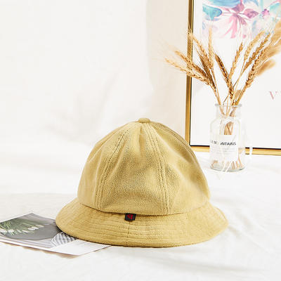 Custom winter terry towel bucket hats with customized label bucket hat