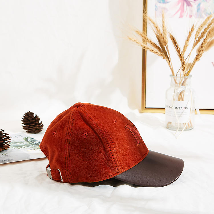 Private label velvet adjustable orange custom embroidery baseball cap dad hats