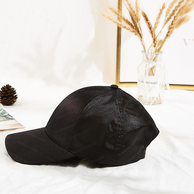 Customized Classic Black Cotton digital printing Baseball Cap as gift