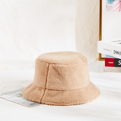 wholesale 2020 fashion custom winter girls warm sherpa fuzzy bucket hat