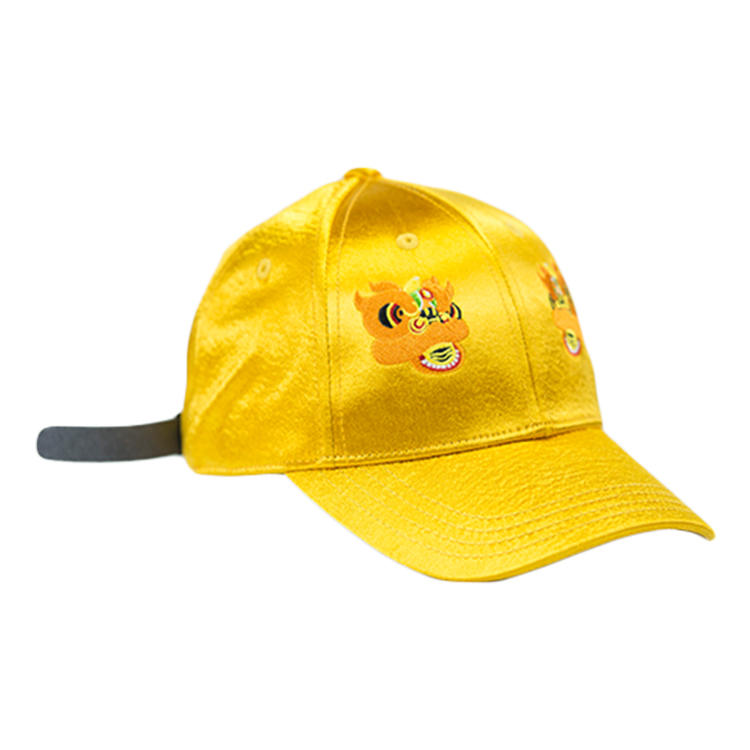Outdoor Bright Yellow satin color Cap Mountain baseball Hat
