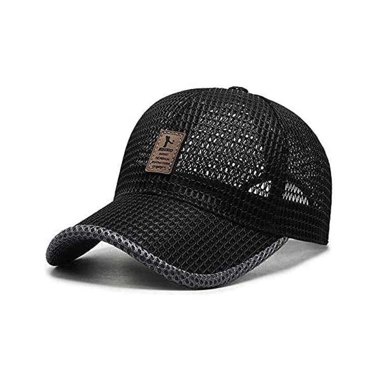 Breathable Mesh Baseball Cap Mesh Trucker Hat Air Mesh Hat Adjustable 6-Panel Hat Outdoor Sports Wear