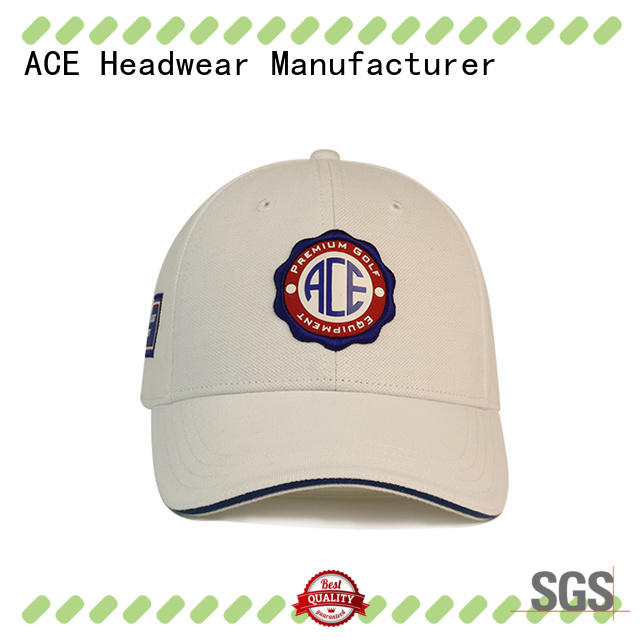 ACE patch embroidered baseball cap supplier for fashion