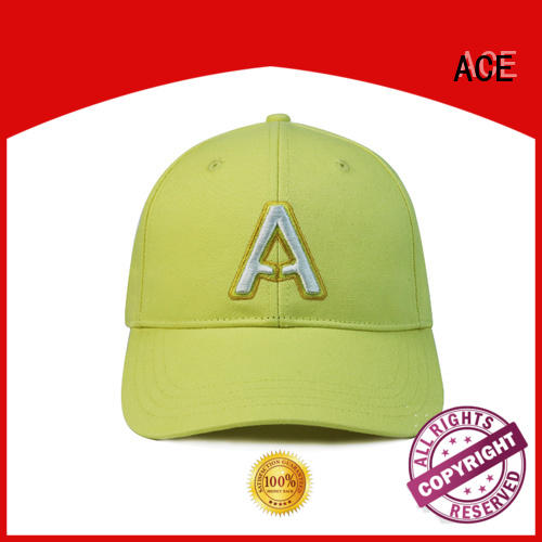 ACE caps baseball cap with embroidery bulk production for fashion