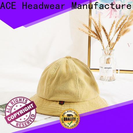 ACE women red bucket hat bulk production for fashion