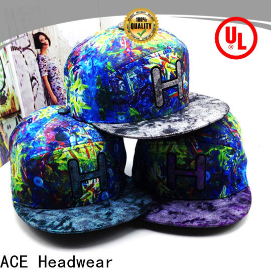 ACE embroidery snapback hat ODM for fashion