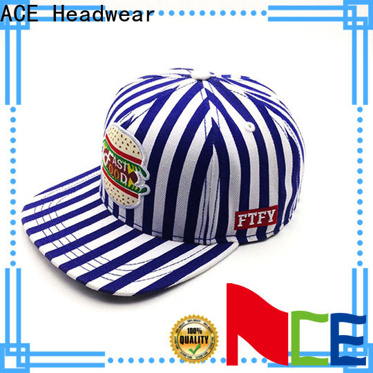 ACE solid mesh snapback cap customization for beauty