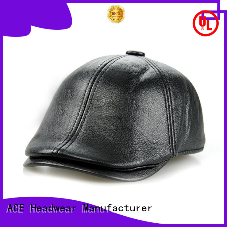 ACE lvy leather beret hat customization for fashion
