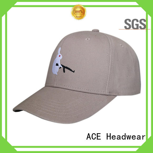 ACE fashion baseball cap with embroidery bulk production for beauty