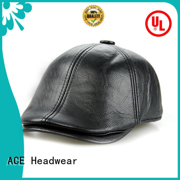 ACE solid mesh black beret hat supplier for fashion