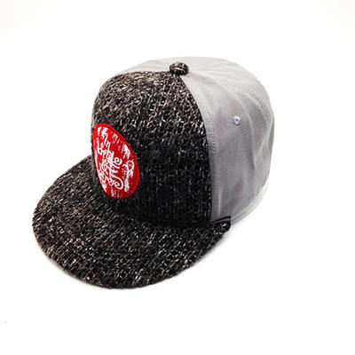 brown snapback hat with wool knitting for unisex