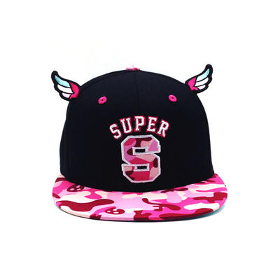 High Quality Sublimation Fabric Wing Hats Snapback Caps for Womens