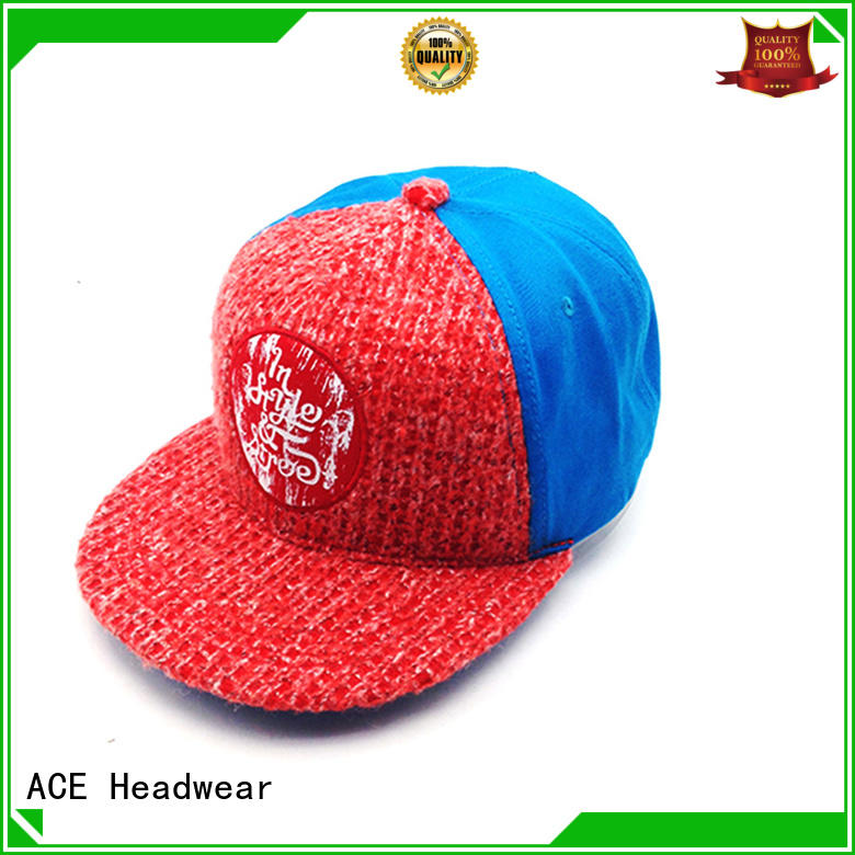 ACE pringting white snapback hat supplier for fashion