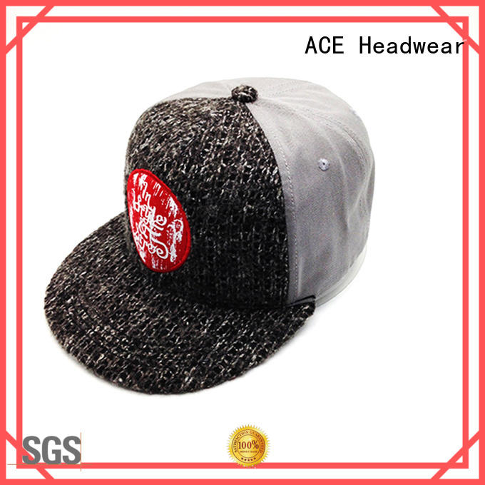 ACE Breathable blank snapback hats wholesale cool for beauty