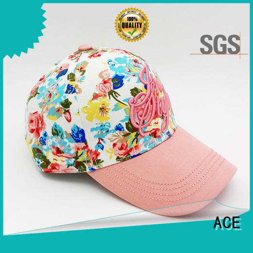 ACE flat baseball cap with embroidery ODM for beauty